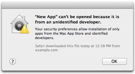 Allow apps from unidentified developers